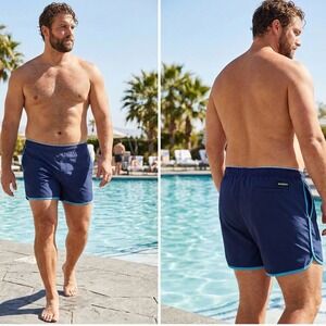 Bonobos Mens Board Shorts Size XXL Blue Swim Trunks 5 Inch Inseam Lined